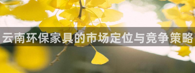 杏耀官网注册：云南环保家具的市场定位与竞争策略
