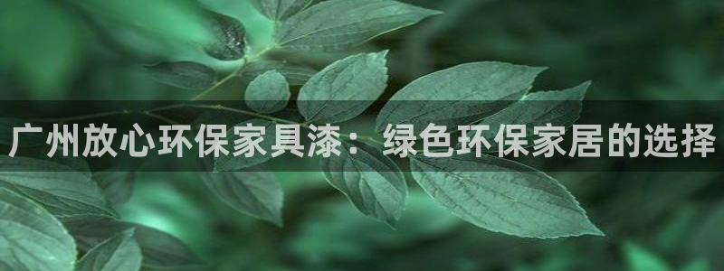 杏耀客户端登录：广州放心环保家具漆：绿色环保家居的选择